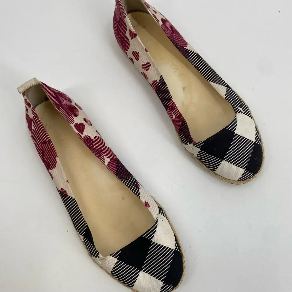 Burberry 37 plaid round toe espadrilles - Picture 4 of 8